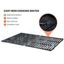 onlyfire Griglia di Cottura in Ghisa per Griglie a Gas Weber Serie Genesis II e Genesis II LX 300, Griglia di Barbecue per Weber Genesis 2022, Griglia di Ricambio per Weber 66802/66095 - 5