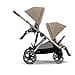 CYBEX Gold Gazelle S Pushchair, From Birth to Approx. 4 Years, Max. 22 kg (Single Mode) / 2x 22 kg (Duo Mode), All-in-1 System with 20+ Configurations, Almond Beige - 6