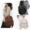 Nexum Backpack Women Nylon Waterproof Casual Daypacks Multipurpose Convertible Backpack School Bag for Girls Lightweight Girls Rucksack Classic Casual Backpack for Travel College Work (Beige) - 2