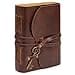 GlobeeCraft Taccuino in pelle vintage con carta di cotone, fatto a mano, ideale come taccuino da viaggio o diario vintage per scrivere, taccuino per appunti premium, 21 x 16 cm - 2