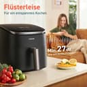 Cosori Turboblaze Airfryer Heißluftfritteuse, 9-in-1 Air Fryer XXL 6L, leiser DC Motor mit 5 Geschwindigkeitsstufen, Grillen, Backen, Gären, Dehydrieren, Tiefkühlen, 87 Rezepte, 64% energiesparend - 10