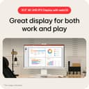 LG SMART Monitor 32U850SA-W, 4K UHD IPS 32 inch, 60Hz, 5ms GtG, HDR10, Wi-Fi, Bluetooth, Airplay, webOS smart apps with remote, Webcam, Built-in speakers, HDMI, USB-C (90W PD), White - 2