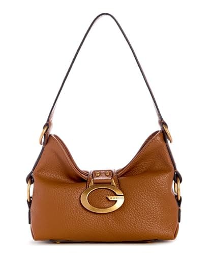 GUESS Schultertasche Camden Mini Shoulder Bag Cognac braun