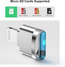 iPhone Lightning SD Card Reader Adapter,[Apple MFi Certified] Mini Lightning to Micro SD/TF Card Reader Viewer Adapter for iPhone 14 13 12 11 Pro Max XS XR X 8 7 6 iPad,Support iOS and exFAT FAT32 - 2