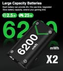 HEYLICOOL Rechargeable Battery Pack for Xbox One/Series X|S,2x6200mWh Xbox Controller Battery Pack for Series X|S/S/X/Elite Controller-Q08 - 3