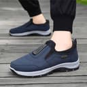 Generisch Scarpe da ginnastica da uomo, con suola spessa, antiscivolo, comode, da jogging, tinta unita, alla moda, traspiranti, per attività all'aria aperta, corsa, allenamento, sport, 38-44 EU, Blu - 3