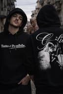 GEOLIER Official “Tutto È Possibile” – Felpa Nera con Cappuccio – Logo Album sul Fronte e Foto Ufficiale sul Retro – Merchandising Ufficiale (IT, Testo, L, Regular, Regular) - 7