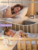 OBVHNUA Baby Monitor Video e Audio 2,8" 720P LCD IPS 2000mAh USB-C Baby Phone con Zoom Digitale VOX Visione Notturna Comunicazione Bidirezionale Sensore Ninna Nanna - 9