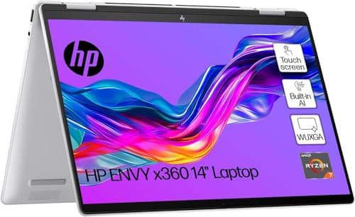 HP Envy x360 14-fa0501sa 14" 2-in-1 Laptop | AMD Ryzen 7 8840HS | 16GB RAM | 512GB SSD | 1920 x 1200 Touchscreen | 5MP Webcam | Windows 11 Home | Silver