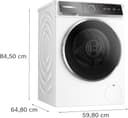 Bosch WGB24402IT Serie 8 Lavatrice smart a carica frontale, 9 kg, 1400 giri, Efficienza energetica A -50%, motore inverter con 10 anni di garanzia, riduce le pieghe, Bianco, 60 Cm - 13