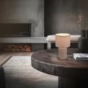 BRILONER - Tischlampe mit Stoffschirm, Kabelschalter, Keramikfuß, Lampe, Nachttischlampe, Tischleuchte, Dekolampe Flur, Bürolampe, Leselampe, Wohnzimmer, Schlafzimmer, 22x37,5 cm (DxH), Braun - 5