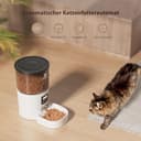 IMIPAW Futterautomat Katze, Katzenfutter Automat mit Programmierbarem Timer, Einfache Bedienung, 1-6 Mahlzeiten pro Tag, Futterspender für Katzen und Hunde, 3L - 6