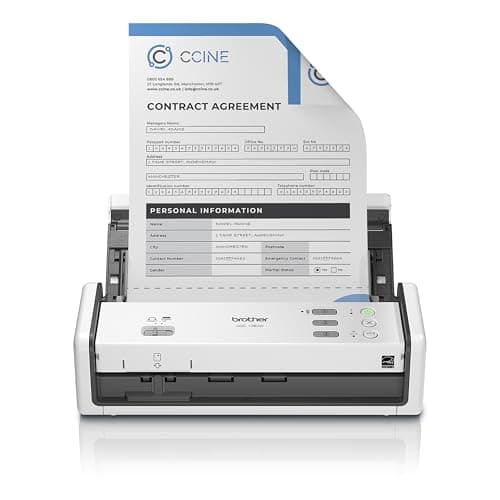 Brother ADS-1350W Wireless Compact Desktop Scanner | Scan Speeds of Up to 30ppm | Single Pass Double-Sided Scanning (Renewed Premium)