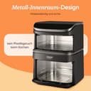 COSORI Airfryer, Heißluftfritteuse 2 Kammern, 10,8 L Heissluftfritteuse, Innovative Mehrfach-Luftgeschwindigkeit, Spart 41 Prozent Platz, Inklusive Rezeptbuch und Edelstahl-Rost, Silbergrau - 6