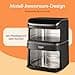 COSORI Airfryer, Hot Air Fryer, 2 Chambers, 10.8 L Hot Air Fryer, Innovative Multiple Air Speed, Saves 41% Space, Includes Recipe Book & Stainless Steel Grate - 6