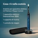Philips Sonicare Spazzolino elettrico DiamondClean serie 9000 edizione speciale: per pulizia dei denti e igiene orale, blu scuro, 4 testine Premium Plaque C3 (modello HX9911/89) - 8