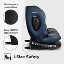 My Babiie MBCS200 360° Spin R129 Baby Car Seat – Top Tether, ISOFIX, Birth to 12yrs (40-150cm), i-Size, ERF, Group 0+/1/2/3, Rotating 360 Swivel - Navy Leo - 7
