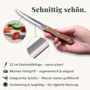 LOOXIS Personalisiertes Frühstücksbrettchen mit Messer, Wunsch-Name + Text graviert – Geschenk-Idee Geburtstag, Vatertag, Muttertag, Frauen und Männer – Erlen-Holz, Vesperbrett, 26x15cm - 3
