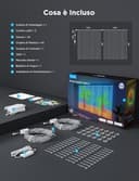 Govee Curtain Lights 3×2m, Tenda LED Intelligente con GIF Fai da Te, Lucine che Cambiano Colore RGBIC, Natale Decorazione Dinamica Intelligente, Impermeabile IP65, Compatibile con Alexa, 1040 LEDs - 10