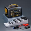 VTOMAN Jump 2200 Tragbare Powerstation mit Überbrückungskabel - 1548Wh/2200W(Spitze 4400W) LiFePO4 Batterie mit Erweiterbare Kapazität auf 3096Wh für Notfall,eine sichere Fahrzeugrettung - 8