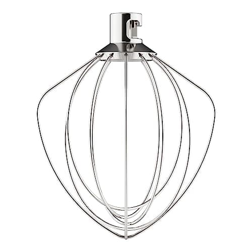 GVODE Edelstahl-Schneebesen für KitchenAid Zubehör, passend für KitchenAid 4,3 und 4,7/4,8L Mixer, ersetzt K45WW, für KitchenAid Mixer-Aufsätze, ideal für Eiercreme & Mehlkuchen, Spülmaschinenfest