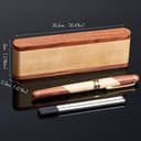 Penna a sfera in legno naturale fatta,Personalizzabile,Incisione a Mano,set di penne regalo elegante,per:Laurea, Compleanno, Anniversario. - 8