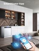 Midea SF 7.60NW14B Geschirrspüler 60cm Freistehend & Unterbaufähig, 14 Maßgedecke, 8 Programme, Spülmaschine 60 cm mit WIFI, 42 db, Hygienepflege+, Dualzone Wash, Extra Trocknen - 5