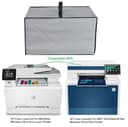 Heavy Duty Antistatic Waterproof Nylon Fabric Printer Dust Cover sleeve,Compatiable with HP Color Laser Jet Pro M283fdw/MFP 4301fdw/4301fdn Wireless All-in-One Laser Printer (Silver Grey) - 2