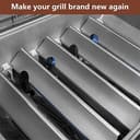 GFTIME 66032 Flavorizer Bars 43,4cm für Weber Genesis II/LX 300 Serie, Aromaschienen für Genesis II E-310 E-315 E-330 E-335 S-310 S-335 LX S/E-340, Heizplatten Aromaleiste für Weber 66795, 5 Stück - 6