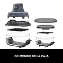 Ninja CRISPi Freidora de Aire portátil, 3,8 l, 4 en 1, freír con Aire, Asar, Mantener Caliente y gratinar, diseño Compacto, Incluye 2 recipientes de Vidrio extraíbles y Tapas, 1700 W, Gris, FN101EUGY - 17