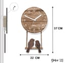 Dekori - Reloj De Pared Moderno De Madera con Péndulo. Preciso Y Silencioso, Apto para Todas Las Estancias De La Casa: Cocina Salón Comedor. Producto Original Dekori, Fabricado En Italia. (WOT) - 6