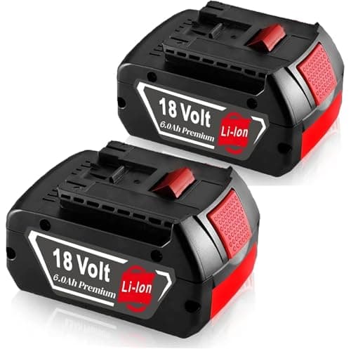 Batería de Repuesto para batería Bosch de 18 V, 6,0 Ah, 6000 mAh, 2 Unidades, Compatible con BAT618 BAT618G BAT609G BAT619 BAT619G BAT610G BAT610 con LED (baterías de Herramientas de 18 V)