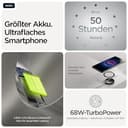 Motorola Edge 70 Smartphone (Robustes 6,67"-Super-HD+-Display Dank Corning Gorilla Glass 7i, 50-MP-Kamera, 12/512 GB, 4800 mAh, 68W-TurboPower-Aufladen) Pantone Gadget Gray, inkl. Schutzcover - 3