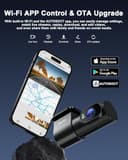 Avylet Dash Cam Front and Rear 4K+1080P, 5G WiFi APP, External GPS Module, Dual Dash Camera for Cars, 1.5” IPS Screen, Mini Dashcam with Night Vision, 24H Parking Mode, 170° Wide Angle, G-Sensor - 4