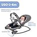Chicco Hooplà Sdraietta Neonati e Bambini da 0 Mesi a 18 kg, Funzioni Dondolo e Poltroncina, con Barra Gioco, Schienale Regolabile e Cuscino Riduttore, Chiusura Compatta, Grigio scuro - 2