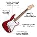 Fender Squier Debut Series HSS Stratocaster Chitarra Elettrica, Chitarra per Principianti, con garanzia di 2 anni, Raso Rosso Dakota - 2