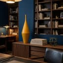 ARCEA Vaso Axis Slim - Vaso in Ceramica Artigianale Giallo Senape - Scultura d'Arredo Moderna per Interni Made in Italy, 57cm - 4