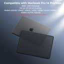 BlueSwan Cover compatibile con MacBook Pro Max 14 Pollici 2026 2025 2024-2021 M5 A3426 A3427 A3434 M4 A3112 A3185 A3401 M3 A2918 A2992 M2 M1,Anti-crepa Custodia Rigida in TPU Anti-impronte-Nero Opaco - 3