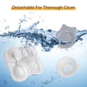 Nobleza Distributore per Gatti 2 in 1 con Fontana - Dispenser gravità Cibo 2.2L e Acqua 1L, Igienico Salvaspazio, Senza Elettricità, Design Moderno (Grigio) - 6