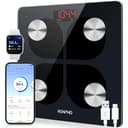RENPHO USB Rechargeable Smart Body Fat Scales, Digital Bathroom Weighing Scale Bluetooth Scale with Baby Mode, Body Composition Monitor for Body Weight, Body Fat, BMI, Muscle Mass, LED Display, Elis 1 - 1