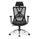 Ticova Silla de Oficina Ergonómica - Silla Escritorio Respaldo Alto con Soporte Lumbar Ajustable, Reposacabezas y Reposabrazos 3D - 130°Silla de Computadora Silla de Malla Mecedora - 1