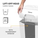 Fellowes Paper Shredder for Home Office Use - 9 Sheet Cross Cut Shredders Home Use - Shredder with 17L Bin & Safety Lock - Powershred LX50 - Shreds 31 Sheets in One Minute - High Security P4 - White - 6