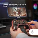 Mars Gaming MGP-BT2, Gamepad Bluetooth 5.0, RGB Neon, Adaptador Smartphone hasta 7", Vibración Háptica, Gatillos Analógicos, Macros, Switch, Switch 2, PC, Android, iOS, PS3, PS4, Transparente - 2