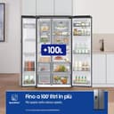 Samsung Frigorifero Side by Side AI RS80F66KCT/EF con Dispenser Acqua/Ghiaccio, Wifi con AI Energy Mode, Total No Frost, SpaceMax, 634 L, LxAxP: 91,2 x 178,4 x 72,6 cm, Inox - 4