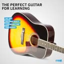 MAX SoloJam Guitarra Acústica Color Sunburst con Funda, Afinador Digital, Correa, 2 Púas y Juego de Cuerdas de Repuesto – Set Completo de Iniciación para Principiantes, Clases o Ensayos Musicales - 2