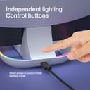 HEATFUN PS Portal Charging Dock Station - 3-in-1 Charger for Playstation 5 Portal & Dual PS5 Controllers, RGB Light Accessories Stand - White Display Base with Type-C Cable for Gaming Setup - 5