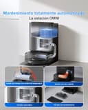 ECOVACS DEEBOT T80S Omni Robot Aspirador y Mopa, 24 800 Pa, OZMO Roller 2.0, Tecnología ZeroTangle 3.0, Mecanismo Triple Lift, Lav Mopa con Agua Cal a 40-75 °C, Secado Aire Cal, Negro - 4