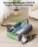 PETKIT PUROBOT CRYSTAL DUO Lettiera Gatto Autopulente con Telecamera AI, Monitoraggio APP, Deodorizzazione Doppia, Design Aperto Sicuro, Doppio Vano Raschiatura Bidirezionale per Gatti Grandi, Grigio - 4
