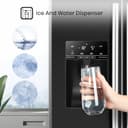 Hisense RS694N4IBE Freestanding Side-by-Side Door American Fridge Freezer 562L 91 x 178.65 x 74.3 cm (W x H x D), Black, Varnished Door, E rated - 3