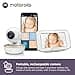 Motorola Nursery VM855 Connected WiFi Baby Monitor - with Motorola Nursery App and 5 Inch Parent Unit - Night Vision, Temperature and Two-Way Conversation White/Gold - 3